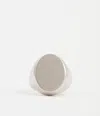 Maison Margiela Oval Chevalier Ring Unisex Polished Palladio