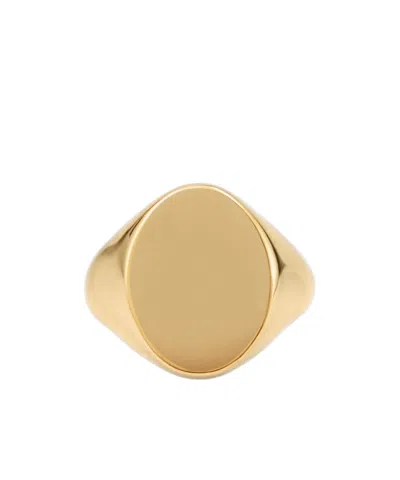 Maison Margiela Oval Chevaliere Ring In Gold