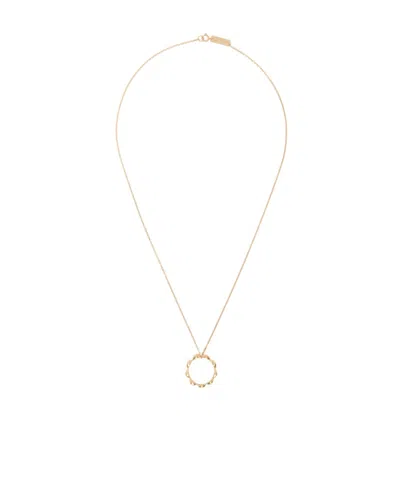 Maison Margiela Oval Ring Necklace In Yellow