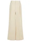 Maison Margiela Over Ivory Cotton Blend Pants In Ivory