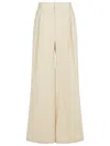 Maison Margiela Over Ivory Cotton Blend Pants In Ivory