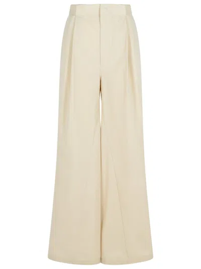 MAISON MARGIELA MAISON MARGIELA 'OVER' IVORY COTTON BLEND PANTS