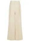 Maison Margiela Over Ivory Cotton Blend Pants In Beige