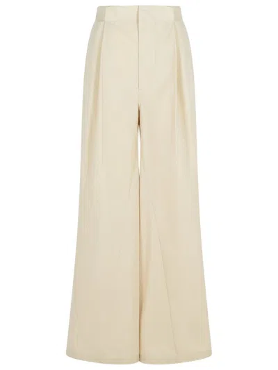 MAISON MARGIELA MAISON MARGIELA 'OVER' IVORY COTTON BLEND PANTS