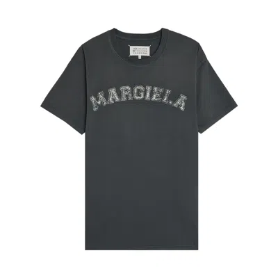 Pre-owned Maison Margiela Overdye Treatment Logo T-shirt 'wash Black' | Women's Size M