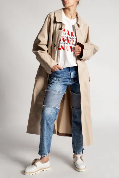 Maison Margiela Oversize Coat In Beige