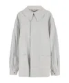 Maison Margiela Cotton Jacket With Oversize Collar In White