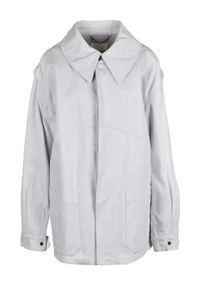 Maison Margiela Denim Overshirt - Beige In Gray