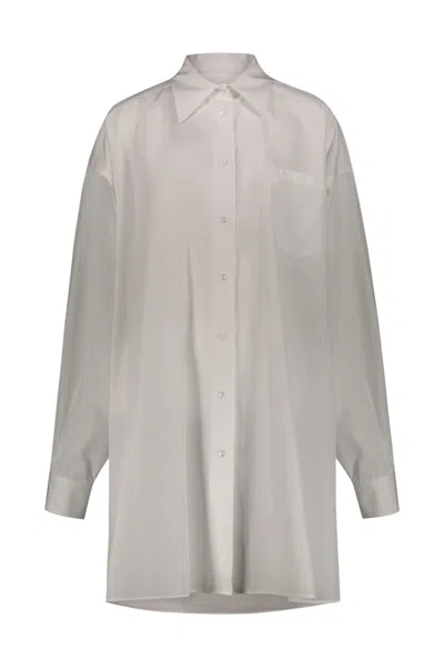 Maison Margiela Oversize Shirt In Cotton In Gray