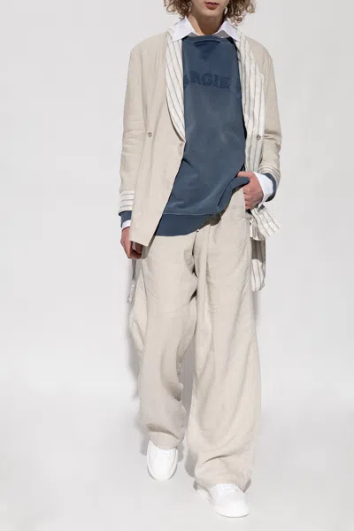 Maison Margiela Oversize Sweatshirt In Navy Blue