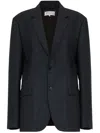 Maison Margiela Mohair-wool Blend Suit Coat In Black