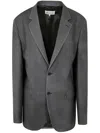 Maison Margiela Four-stitch Single-breasted Blazer In Medium Grey