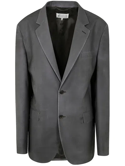 Maison Margiela Four-stitch Single-breasted Blazer In Grey