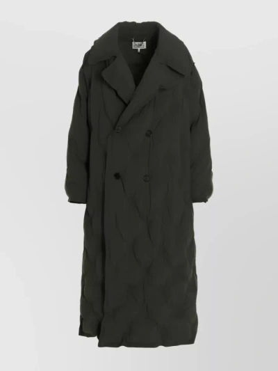 Maison Margiela Oversized Bold Mid-length Coat In Khaki