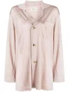 Maison Margiela Oversized Button-front Blouse In Pink