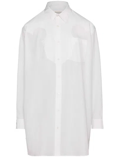 Maison Margiela Oversized Cotton-poplin Shirt Dress In Multicolor