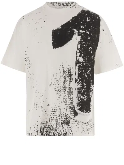 Maison Margiela Oversized Cotton T-shirt With Iconic Number 10 Print In White