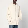 Maison Margiela Oversized Écru Hoodie With Numeric Logo