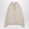 Maison Margiela Oversized Écru Hoodie With Numeric Logo