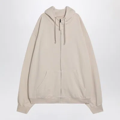 MAISON MARGIELA OVERSIZED ÉCRU HOODIE WITH NUMERIC LOGO