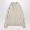 Maison Margiela Oversized Écru Hoodie With Numeric Logo