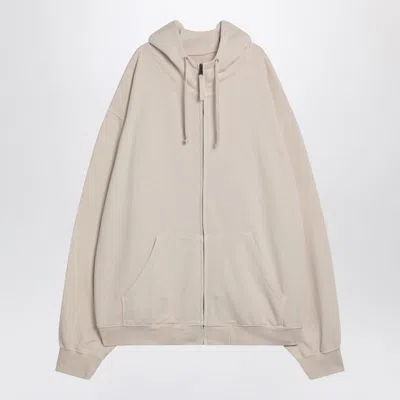 MAISON MARGIELA MAISON MARGIELA OVERSIZED ÉCRU HOODIE WITH NUMERIC LOGO