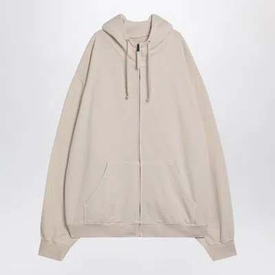 MAISON MARGIELA MAISON MARGIELA  OVERSIZED ÉCRU HOODIE WITH NUMERIC LOGO