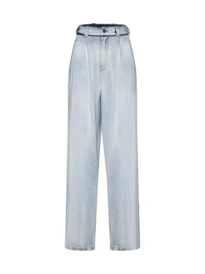 Maison Margiela Oversized High-waist Jeans In Blue