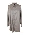 Maison Margiela Snakeskin Effect Oversized Shirt In Gray