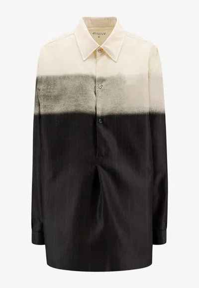 Maison Margiela Oversized Long-sleeved Shirt In Black