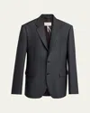 Maison Margiela Mohair-wool Blend Suit Coat In Black In Midnightb