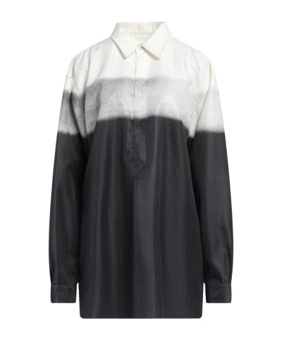 Maison Margiela Oversized Multi-colour Blouse In Black