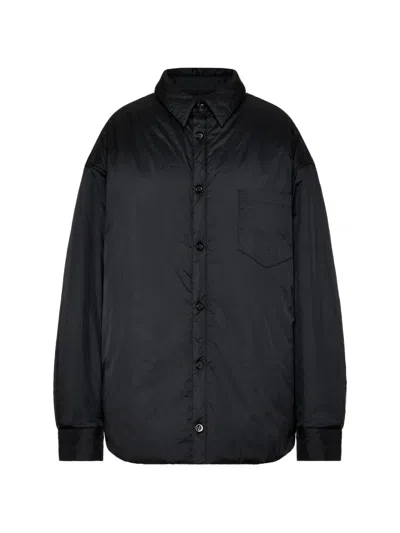 Maison Margiela Relaxed Collared Jacket Breathable Fabric In Black