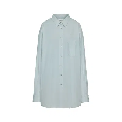 Maison Margiela Oversized Shirt Woman Light Blue