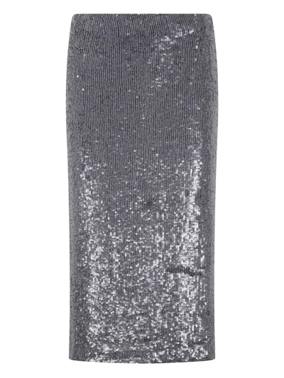 Maison Margiela P. A.r. O.s. H. Stretch Sequin Skirt In Gray