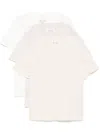 Maison Margiela Neutral-hued T-shirt Set With Distinctive Stitch Logo