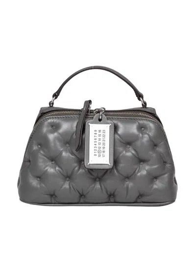 Maison Margiela Padded Leather Shoulder Bag In Gray