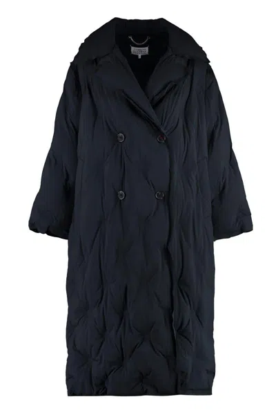 Maison Margiela Padded Techno Fabric Coat In Black