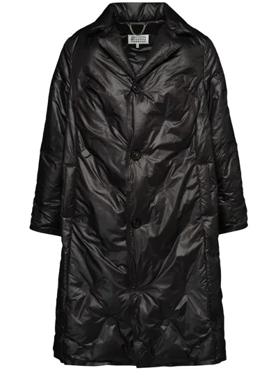 Maison Margiela Padded Nylon Trenchcoat In Black