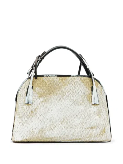 Maison Margiela Paint-splatter Tote Bag In Neutrals