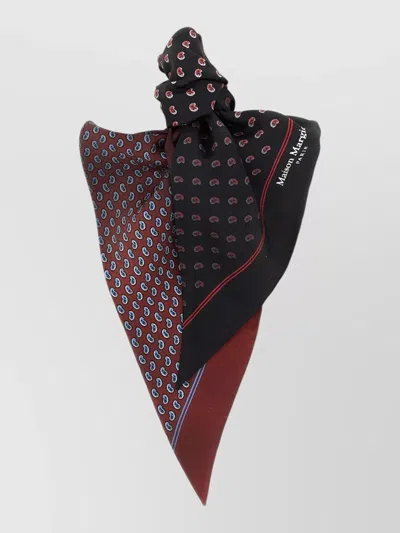 Maison Margiela Paisley Motif Reversible Scarf Dual Design In Multi