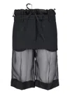 Maison Margiela Deconstructed Layered Midi Skirt In Black  