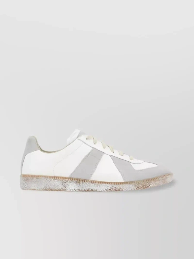 MAISON MARGIELA PANELED LOW-TOP SNEAKERS WITH BRANDED INSOLE