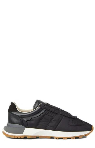 Maison Margiela Panelled Lace-up Sneakers In Black