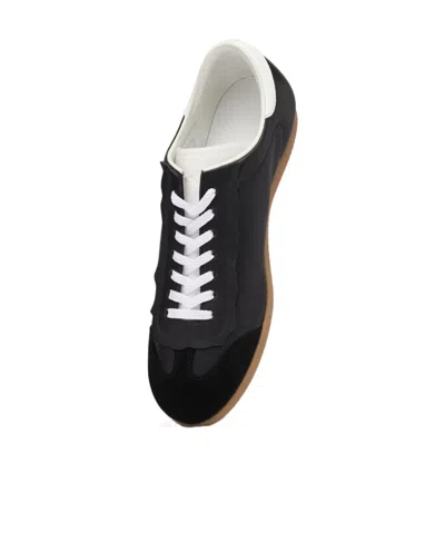 Maison Margiela Panelled Low-top Sneakers In Black
