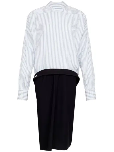 Maison Margiela Panelled Midi Dress In Weiss