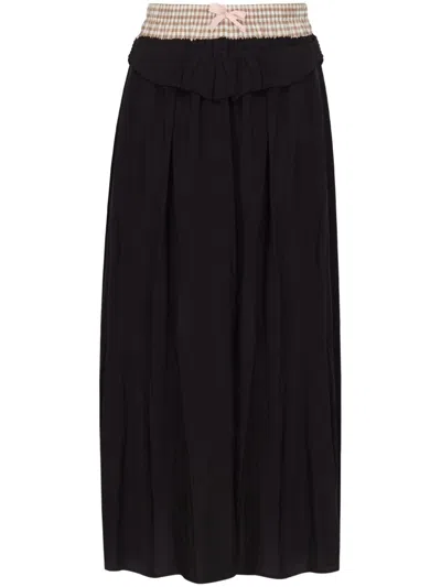 MAISON MARGIELA PANELLED MIDI SKIRT