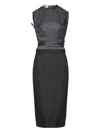 Maison Margiela Panelled Pencil Dress In Black