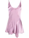 Maison Margiela Panelled Satin Playsuit In Pink