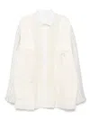 Maison Margiela Panelled Shirt Jacket In Neutrals